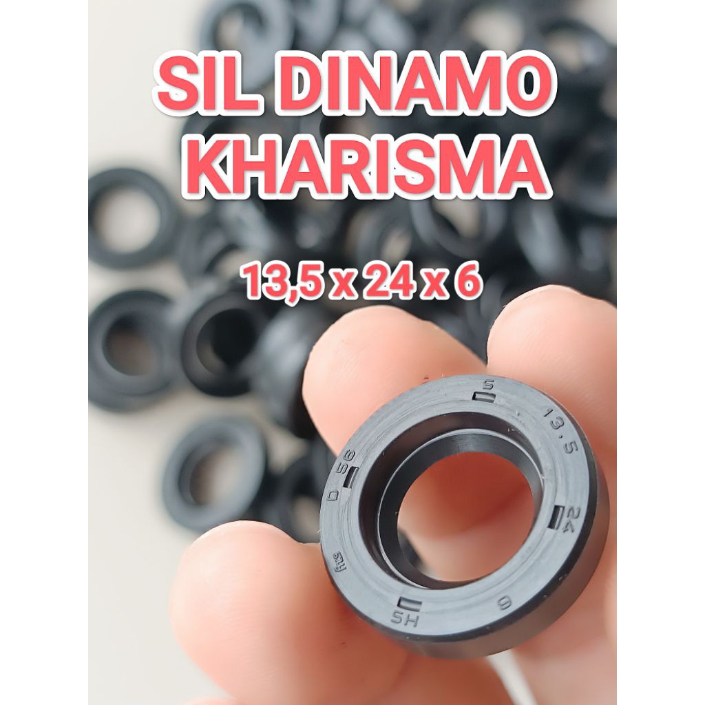 ซีล SIL DYNAMO DYINAMO STATER (13.5*24*6) KHARISMA SUPRA X125 CB150 R MEGA PRO NEW VERZA ORIGINAL LOSPACK ARS