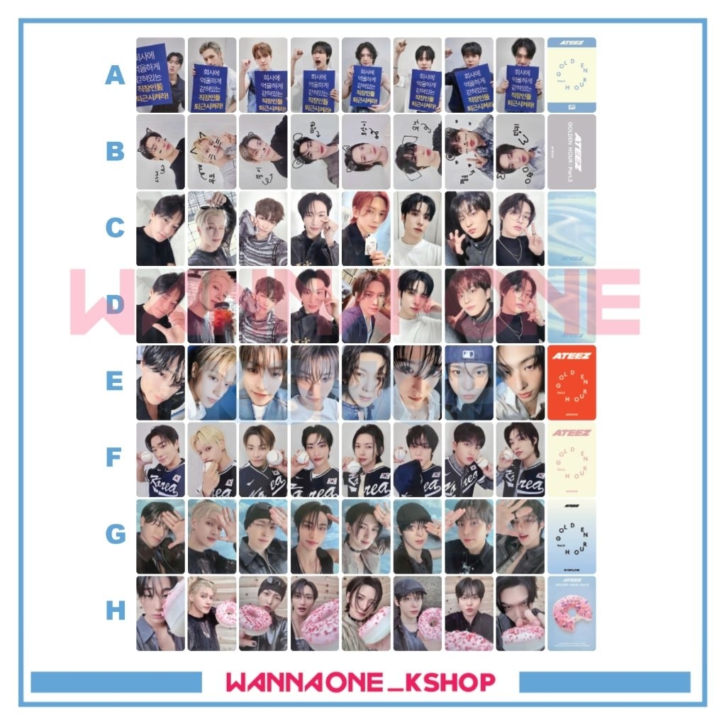 Photocard Ateez Golden Hour ตอนที่ 3