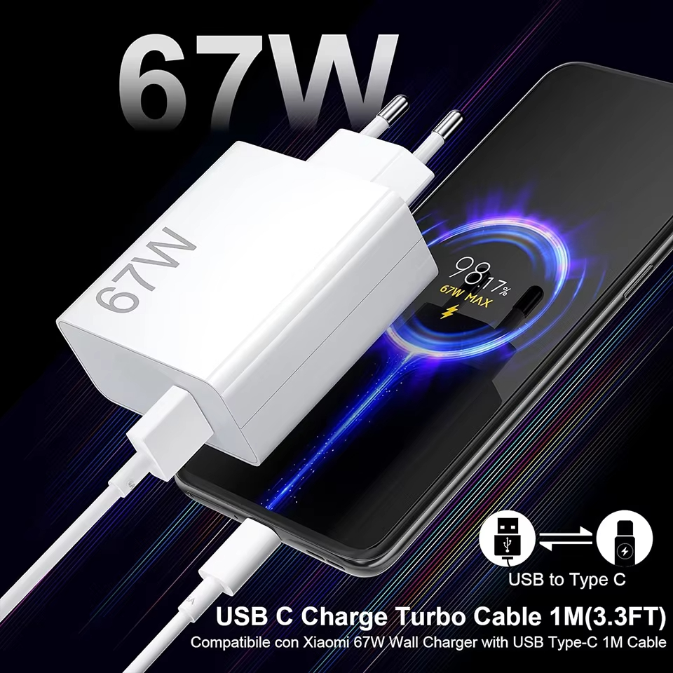 XIAOMI 33W 67W 90W CHARGER/1 ชุด XIAOMI REDMI NOTE 11 4G / 11 PRO / XIAOMI 13T / 13T PRO / POCO F6 5