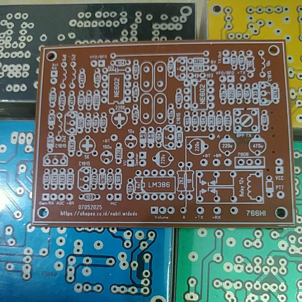 วิทยุ PCB paximicro-40s v.01 1W ne602 HF SSB เครื่องส่งสัญญาณ exciter