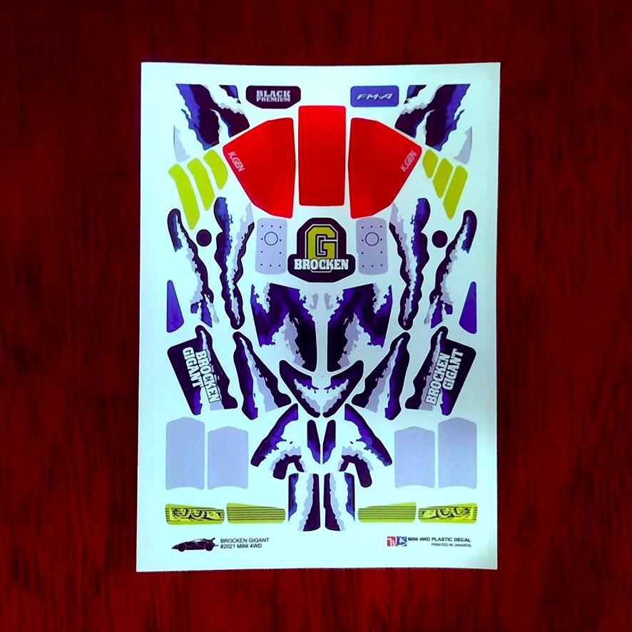 Brocken Gigant Premium Sticker - ตัวเครื่องสีดําผสมสีน้ําเงินและขาว - Vinny