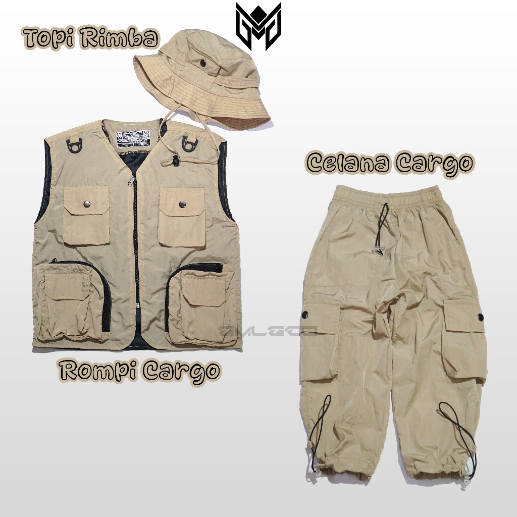 ชุดเสื้อกั๊กซาฟารีสําหรับเด็ก GMLGCO ชุดเด็กกลางแจ้ง