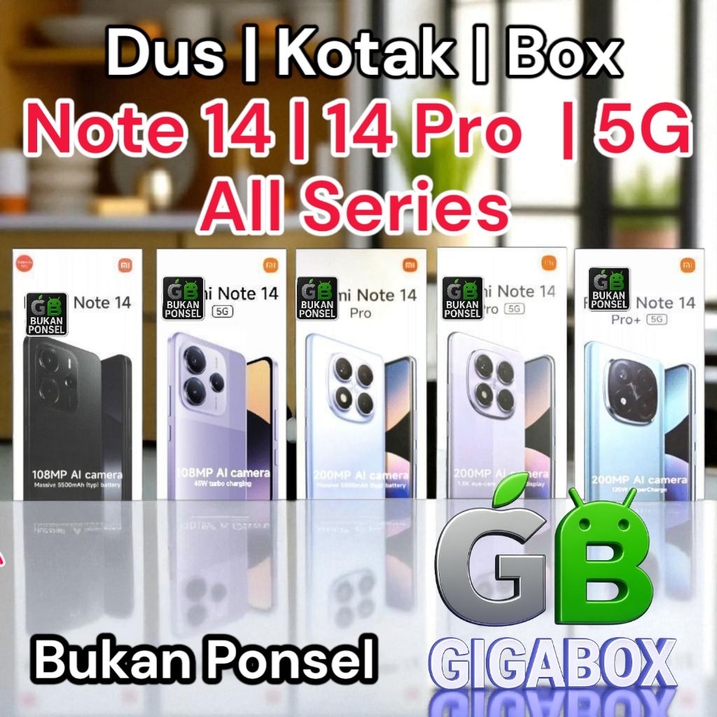 กล่องกล่อง | กล่องกระดาษแข็ง | กล่องบรรจุภัณฑ์ RED Note 14 | หมายเหตุ 14 5G | Pro และ All Series – (