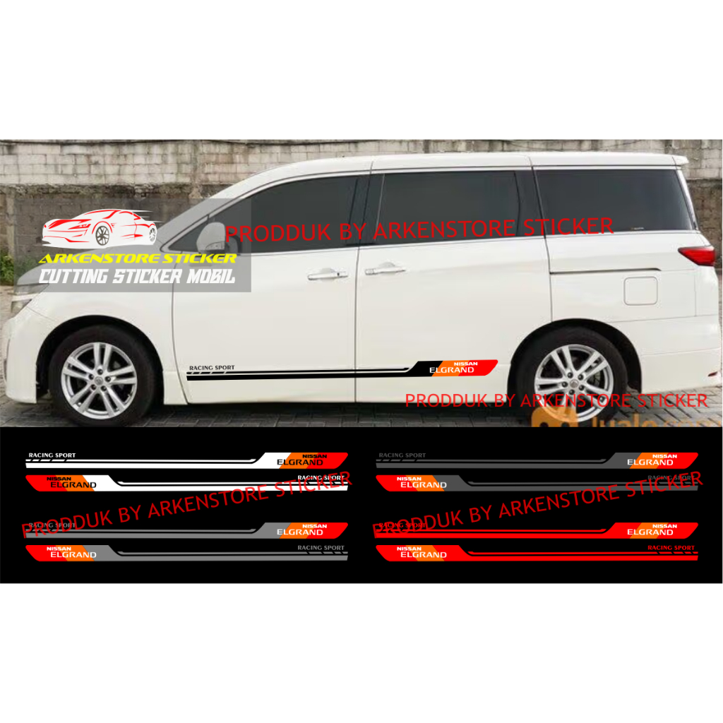 สติ๊กเกอร์ติดรถ Nissan Elgrand สติ๊กเกอร์ตัด สติ๊กเกอร์ติดรถ Elgrand สติ๊กเกอร์ใหม่ล่าสุด