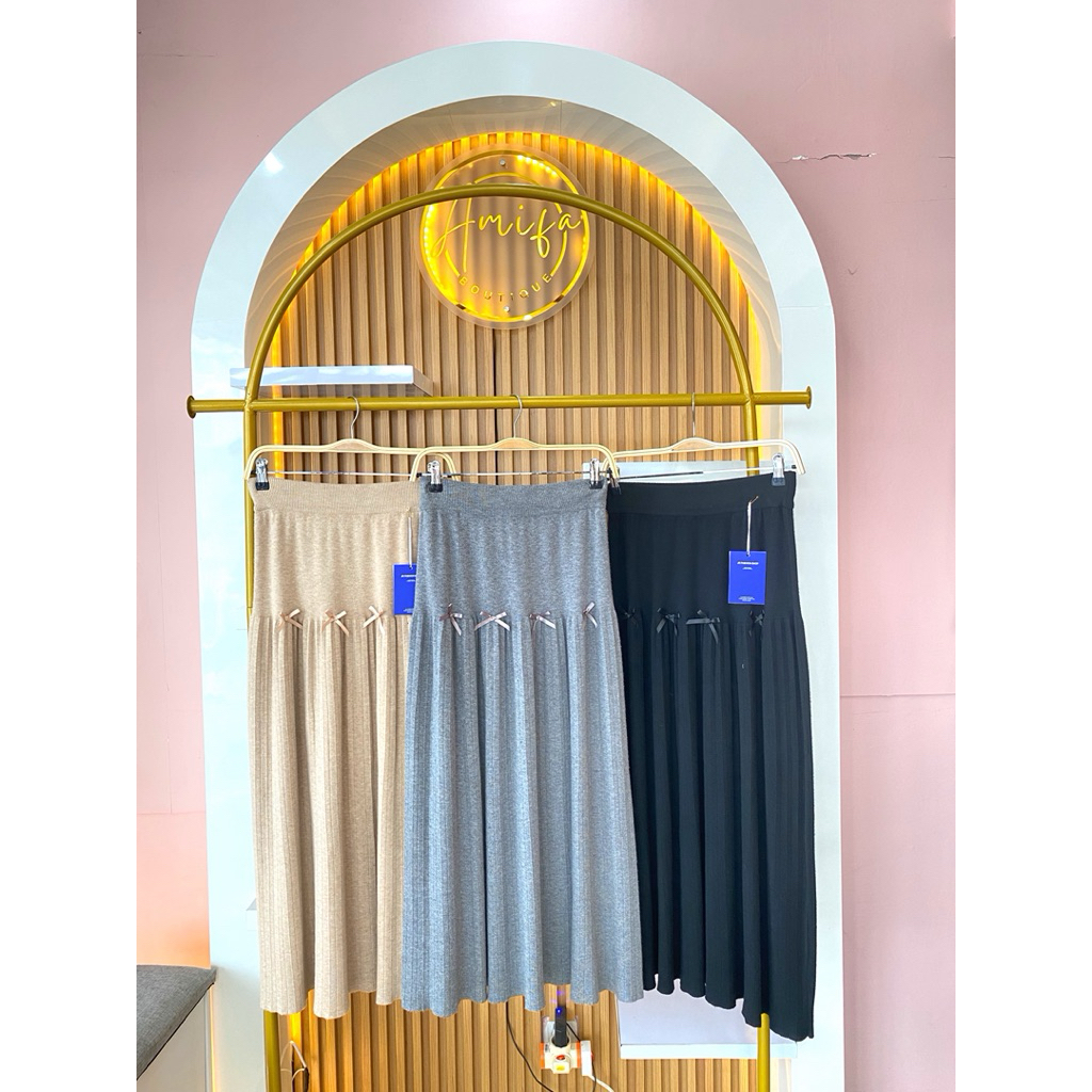 AMFA BOUTIQE- กระโปรงสตรีที่นําเข้า KNIT MATERIAL BKK JR FASHION
