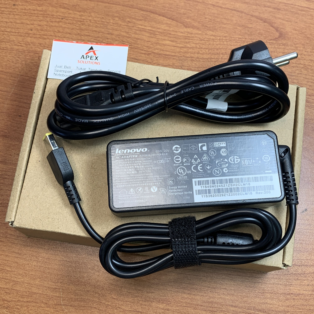 เครื่องชาร์จ Casan Adaptor Lenovo Thinkpad X240 T440 G40 B40 IP 300 V310 V330 Flex 2 14 20V 3.25A 65