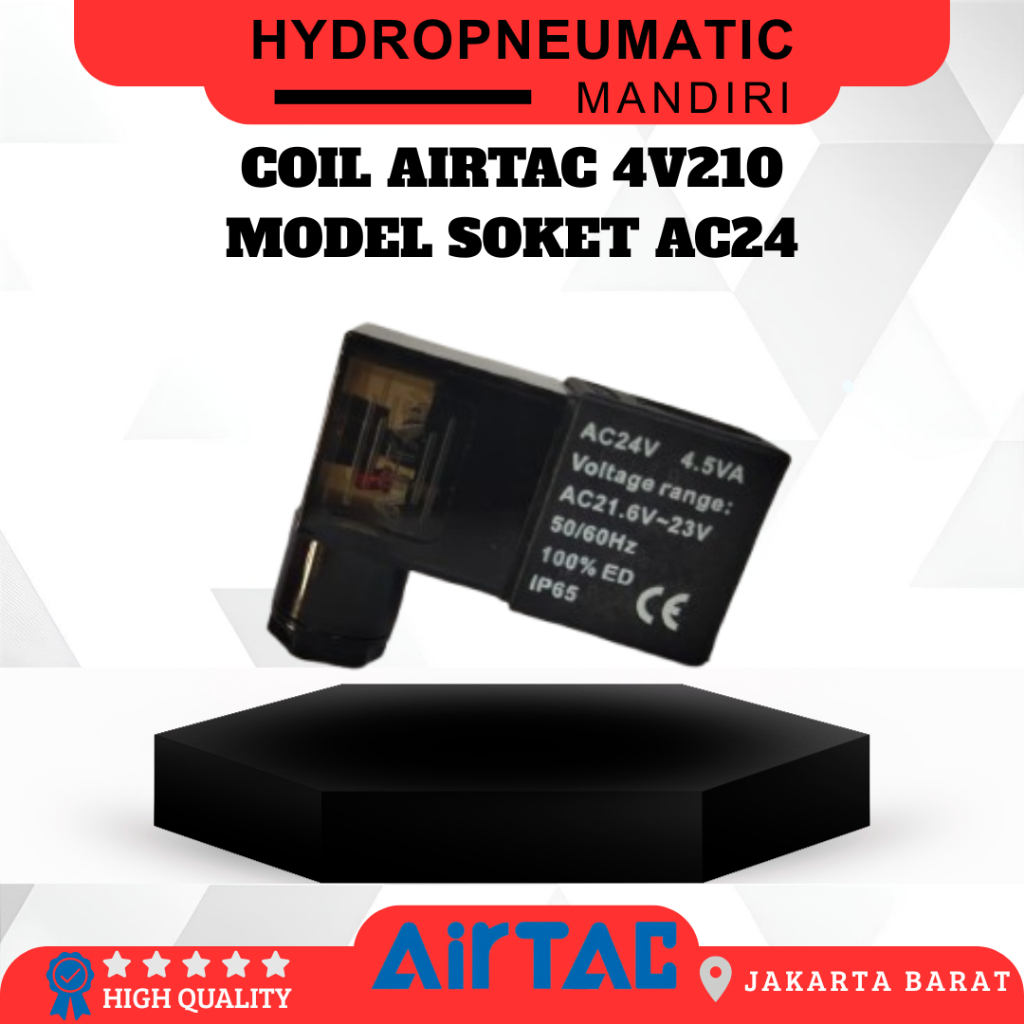 AIRTAC COIL SOLANOID สําหรับ 4V210 ซ็อกเก็ตรุ่น AC24