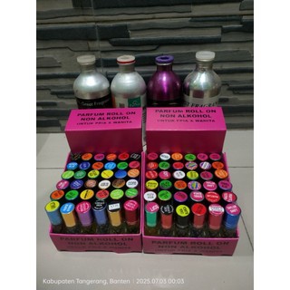 7ml parfum roll on non alkohol  isi 30pcs gratis kardus parfum harga paling murah (REQUEST)