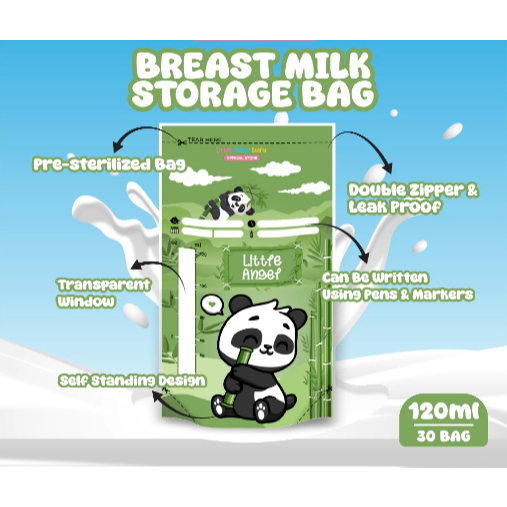 CUAN88 BABY BREAST MILK BAGS 120ml BABY BREAST MILK Storage Bag ASIP 30pcs Childrens BREAST MILK Pla