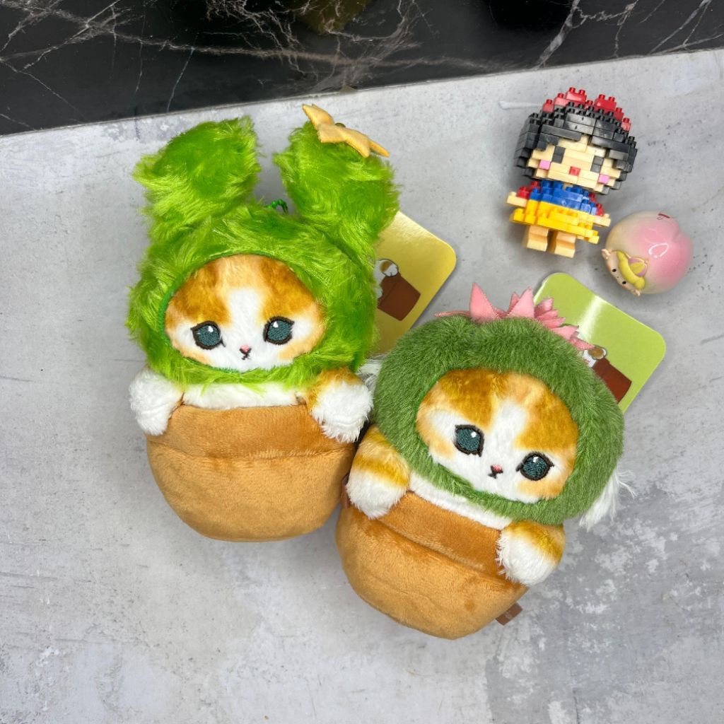 GANTUNGAN Mofusand Cactus Doll Bag Keychain / Mofusand Keychain Doll Cactus New Tag