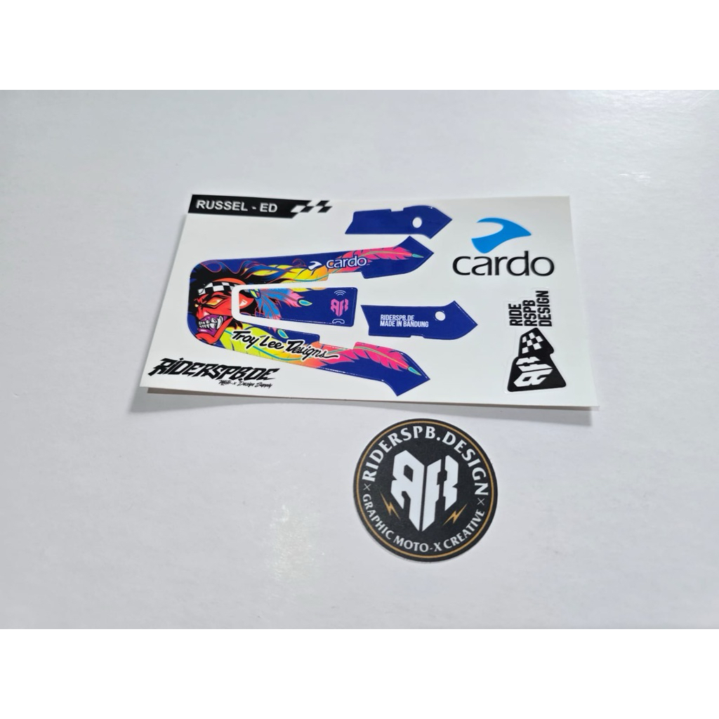RUSSEL ED - สติ๊กเกอร์ DECAL SKINCOVER GARSKIN INTERCOM CARDO EDGE โดย RIDERSPB DESIGN