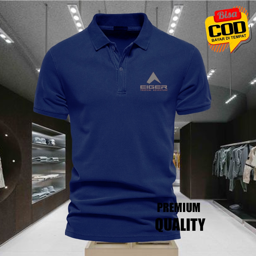 เสื้อโปโล / GER TXT SILVER เสื้อยืดคอปก Premium Polo POLYSTER วัสดุแขนสั้น / เสื้อผ้าผู้ชายและผู้หญิ