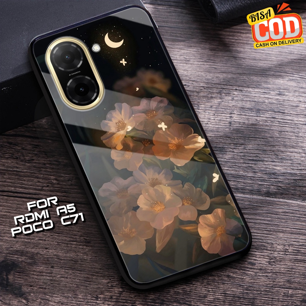เคส REDMI A5 - Casing POCO C71 - STORE CASE (FLOWER 2) - 2D Premium Glossy - Softcase Glossy - Casin