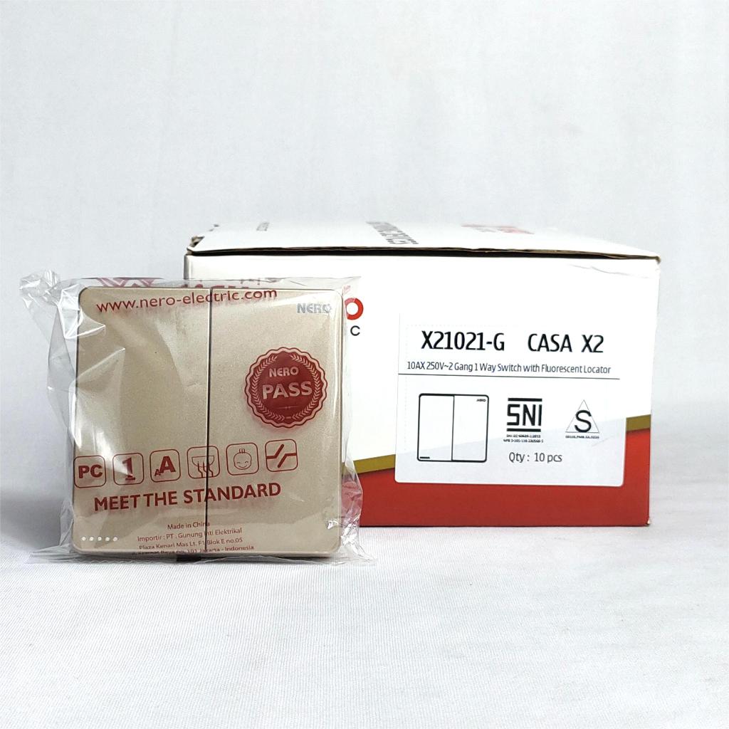 Nero Electric 2G 1W Switch Casa X2 X21021-G