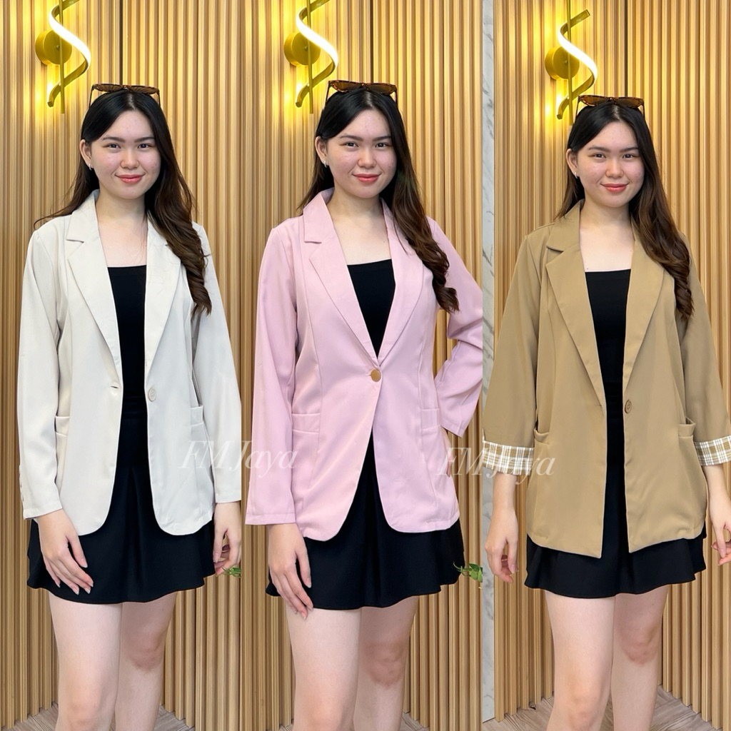 เบลเซอร์ผู้หญิง LONG SLEEVE || แฟชั่นผู้หญิง OUTER BLAZER TOP | ผู้หญิง CASUAL OUTER FASHION