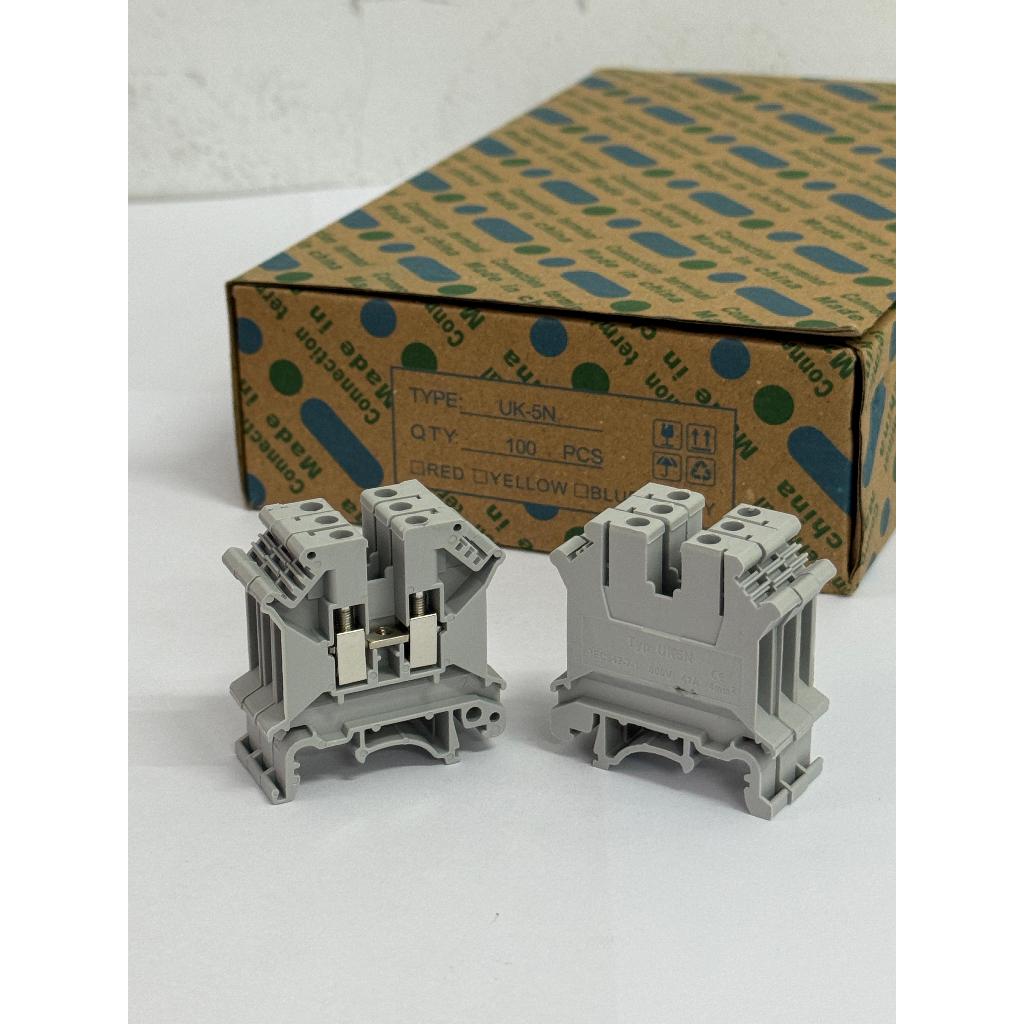 เทอร์มินอลบล็อค Din Rail UK5N / UK-5N 800V 41A