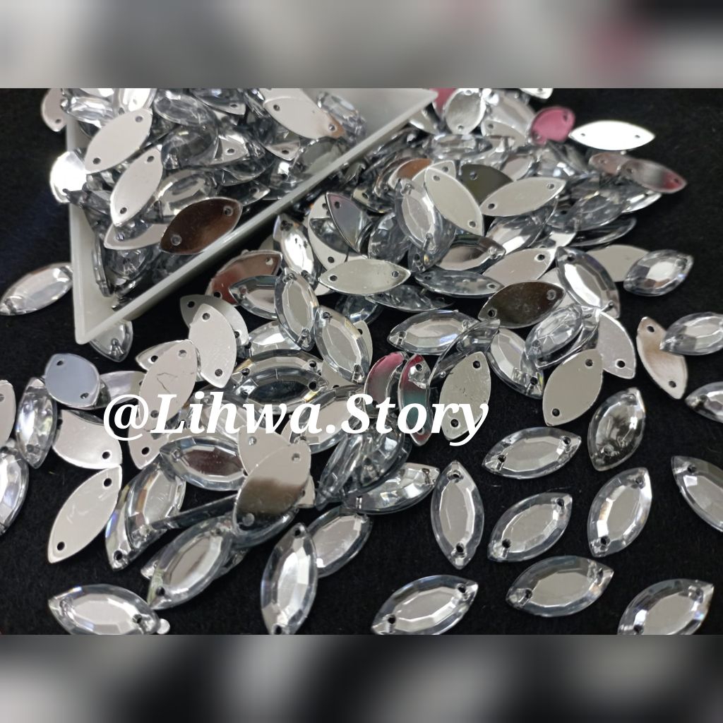 MATA 10 GRAM 2-HOLE SEWING BIT 15 MM X 7 MM/CLOTHES SEWING