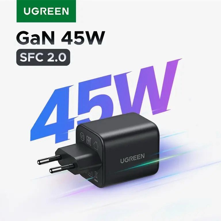UGREEN ADAPTER 45 วัตต์ GAN PD 45W GaN ADAPTER CHARGER