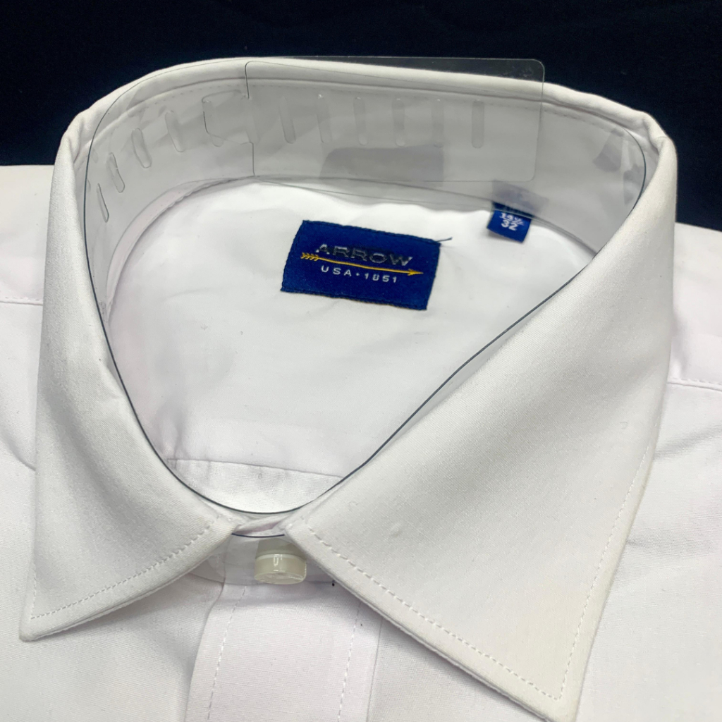 MATAHARI KEMEJA ARROW & Maginot Official Mens Long & Short Sleeve Shirt [MINOR DEFECT] สีขาว / สีซัน