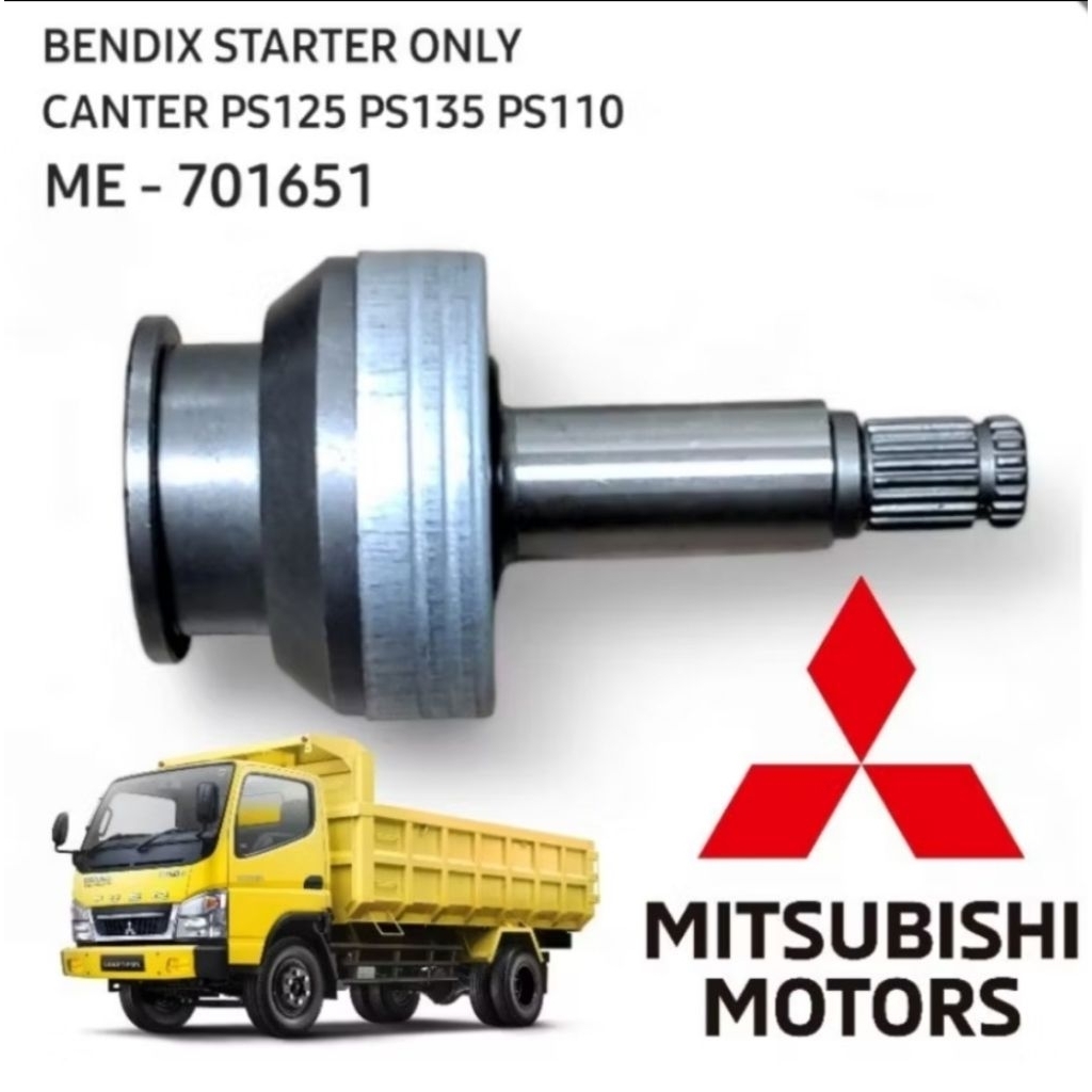 Bendix Starter Mitsubishi Canter PS 125 135 PS 110 Intercooler - ชุดคลัทช์ Reduction Bendik ME 70165