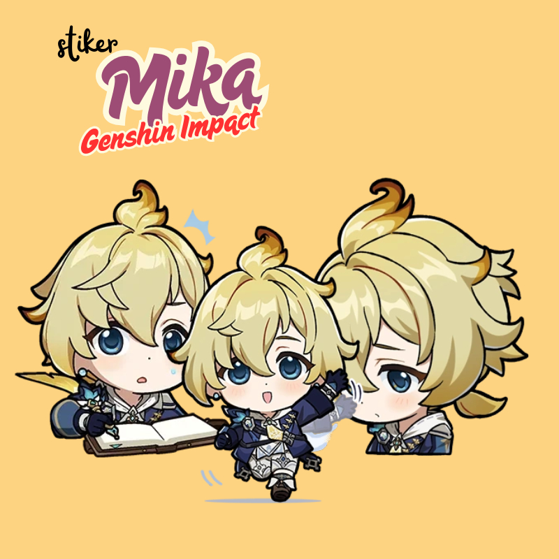 สติ๊กเกอร์ Genshin Impact Mica | สติ๊กเกอร์ Merch Mika Genshin Impact Vinyl Glossy กันน้ํา