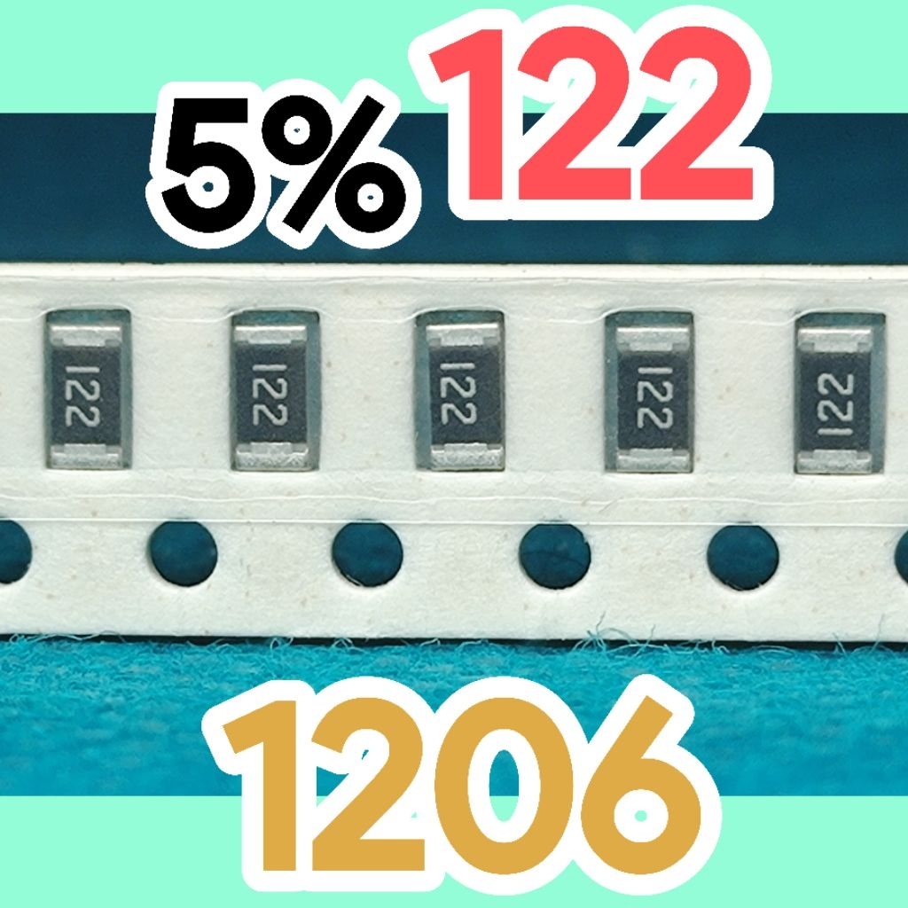 10 ชิ้นตัวต้านทานชิป smd 122 1K2 5% ขนาด 1206 3216 1.2Kohm 1.2 Kohm 1.2K โอห์ม 1.2Kohm 1.2K โอห์ม