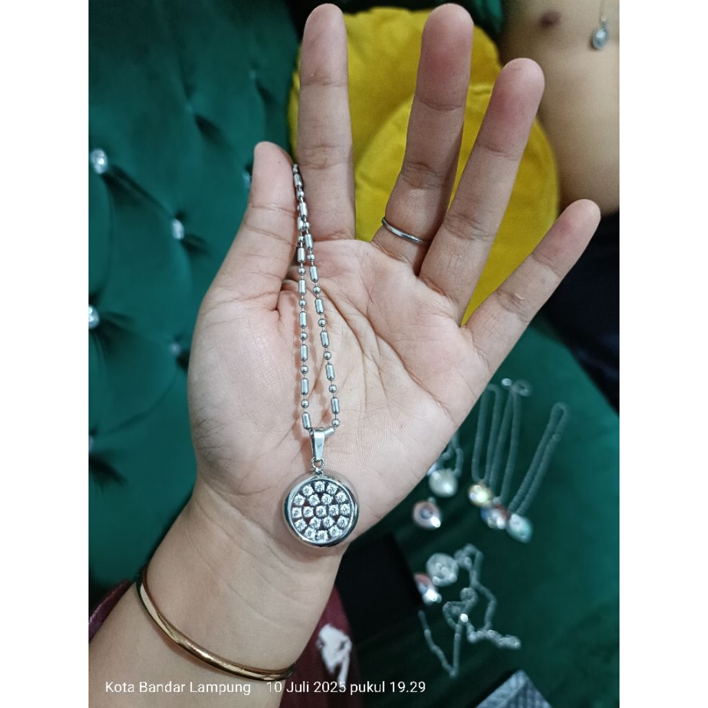 สร้อยคอ Lsw Silver Biocarbon PL ดั้งเดิมไม่มีกล่องในตัว