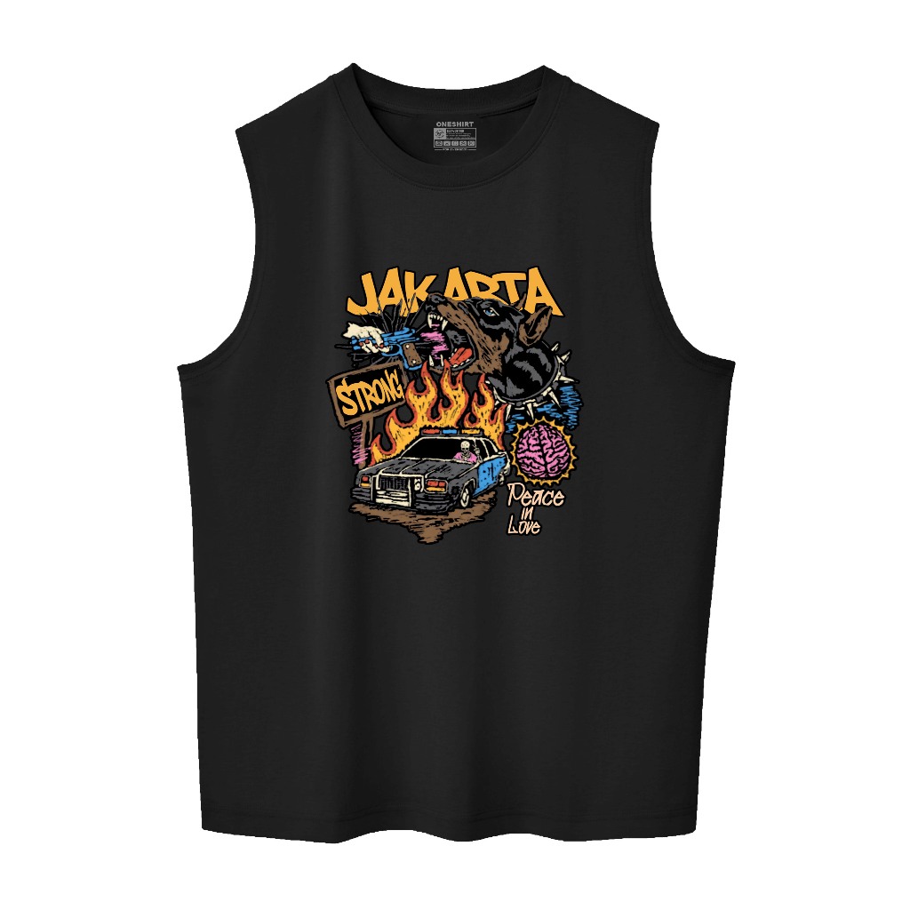 Oneshirt เสื้อยืด เสื้อกล้าม Lekkong Men Strong Tanktop man วัสดุ 24s Combed