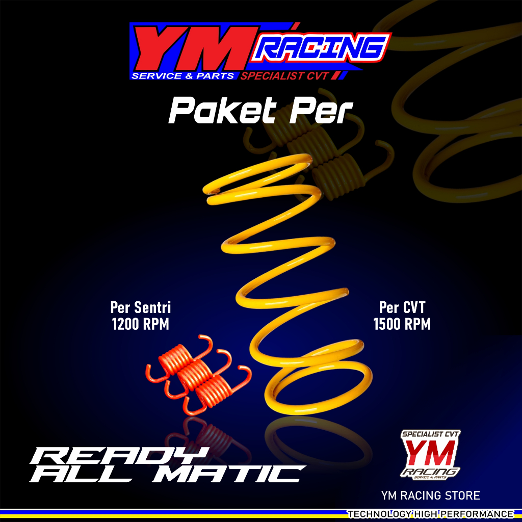 CVT 1500 RPM SPRING PACKAGE PLUS 1200 RPM CENTRI SPRING สําหรับรถจักรยานยนต์อัตโนมัติทั้งหมด / 1500 