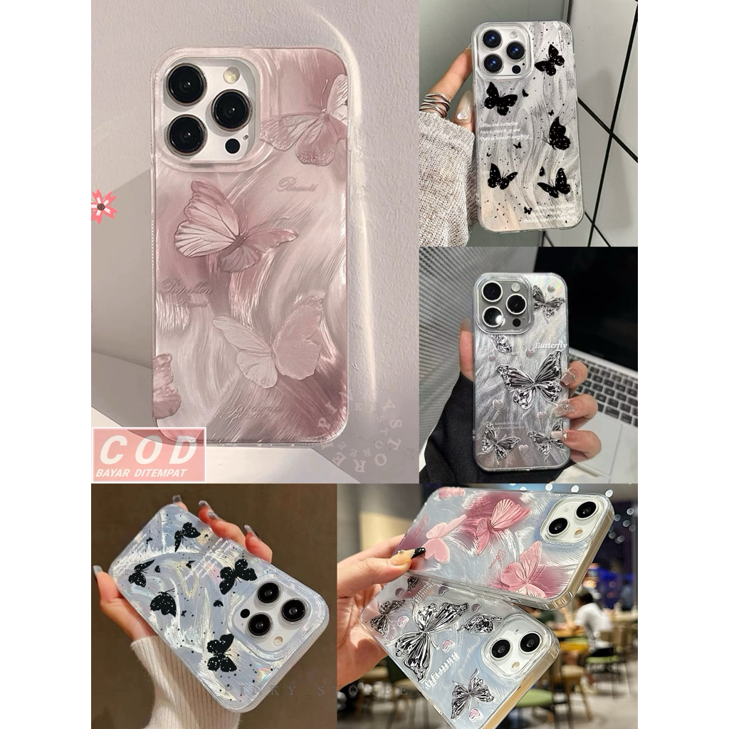 กรณีแข็งผีเสื้อสําหรับ OPPO A5i A5X A5 A5PRO A3PRO A3X A3 NFC A60 A58 A38 A18 A17 A17K A16 A15 A77S 