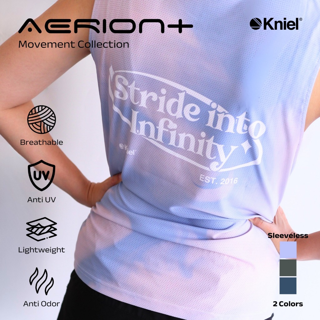 Aerion+ Women Series แขนกุด - ชุดกีฬาวิ่งผู้หญิง Kniel Movement Collection