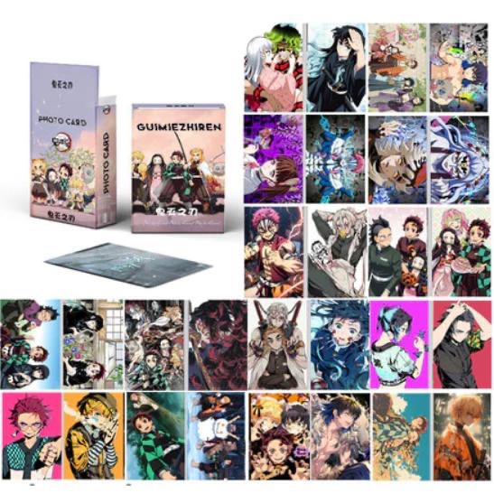 Photocard lomo card photo card lomocard 2 ด้าน คอลเลกชันอะนิเมะญี่ปุ่น Hunter x Hunter demon slayer 