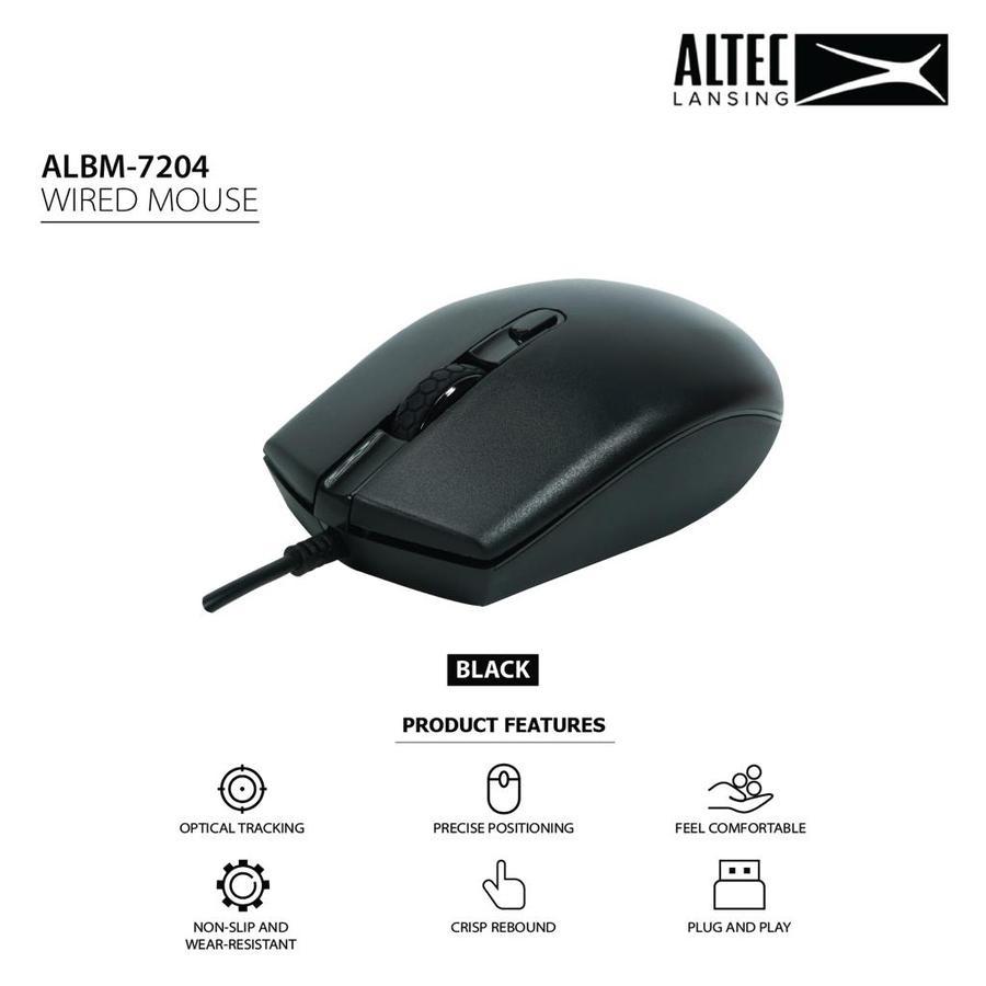 Altec Lansing Mouse แบบมีสาย ALBM7204 - สีดํา