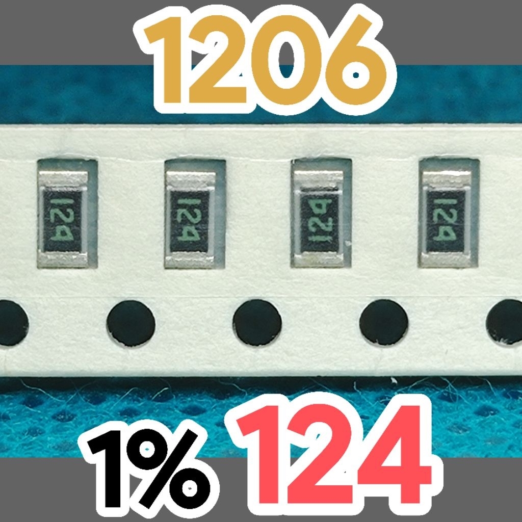 10 ชิ้น ตัวต้านทานชิป smd 124 1203 1% ขนาด 1206 3216 120Kohm 120 Kohm 120K โอห์ม