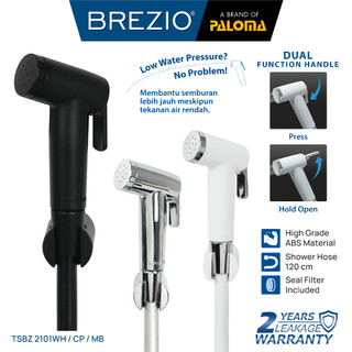 BREZIO TSBZ 2101 Toilet Shower Jet Washer Jet Shower Bidet Spray Semprotan Cebok Bilas Kloset Closet WC White Chrome Black Putih Silver Hitam  TSBZ 2101WH TSBZ 2101CP TSBZ 2101MB