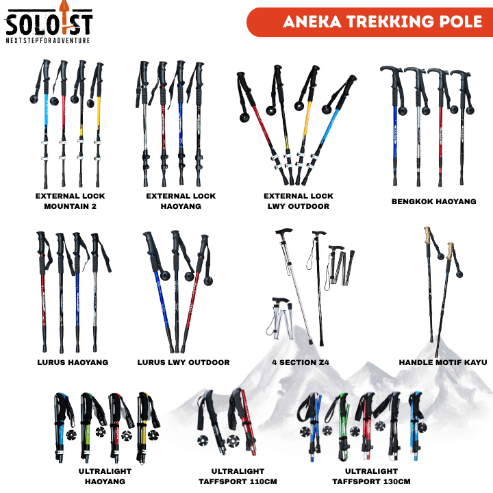 TaffiSPORT VARIOUS MOUNTAIN STICKS TRACKING POOL ULTRALIGHT WALKING STICKS สําหรับ THE ELDERLY NORDI