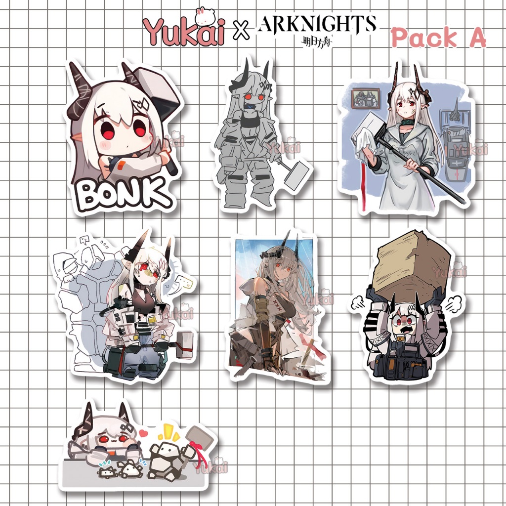 Arknights Premium Mudrock Stickers - ชุดสติ๊กเกอร์อนิเมะกันน้ํา