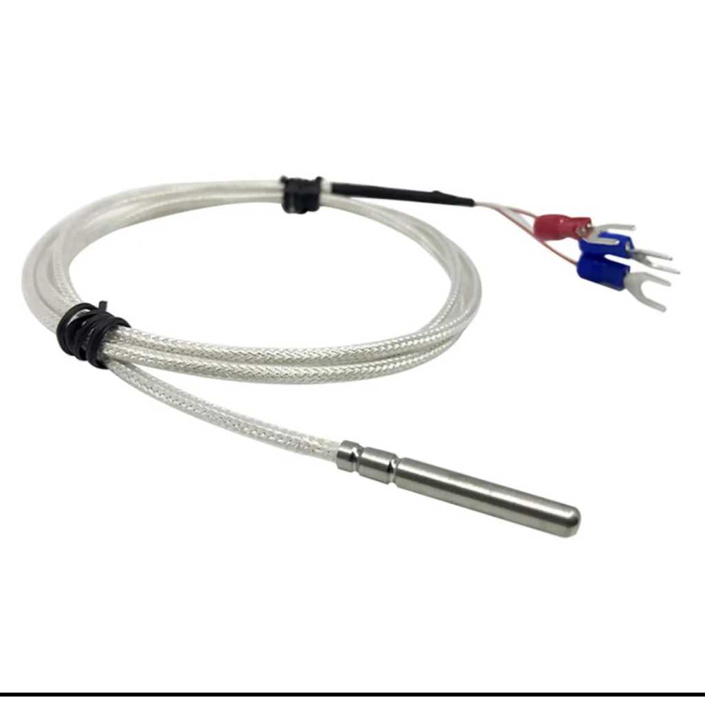 RTD PT1000 สาย Class B รุ่น 3 เซ็นเซอร์อุณหภูมิสาย PTC เทอร์โมคัปเปิล RTD PT 1000 สายเทฟลอนทนความร้อ