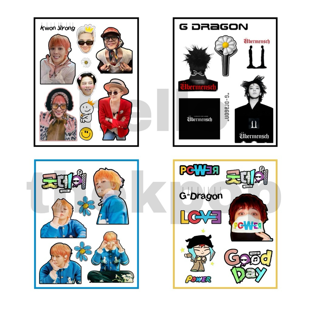 ชุดสติ๊กเกอร์ TRANSPARENT BIGBANG GDRAGON GD TAEYANG DAESUNG TOP