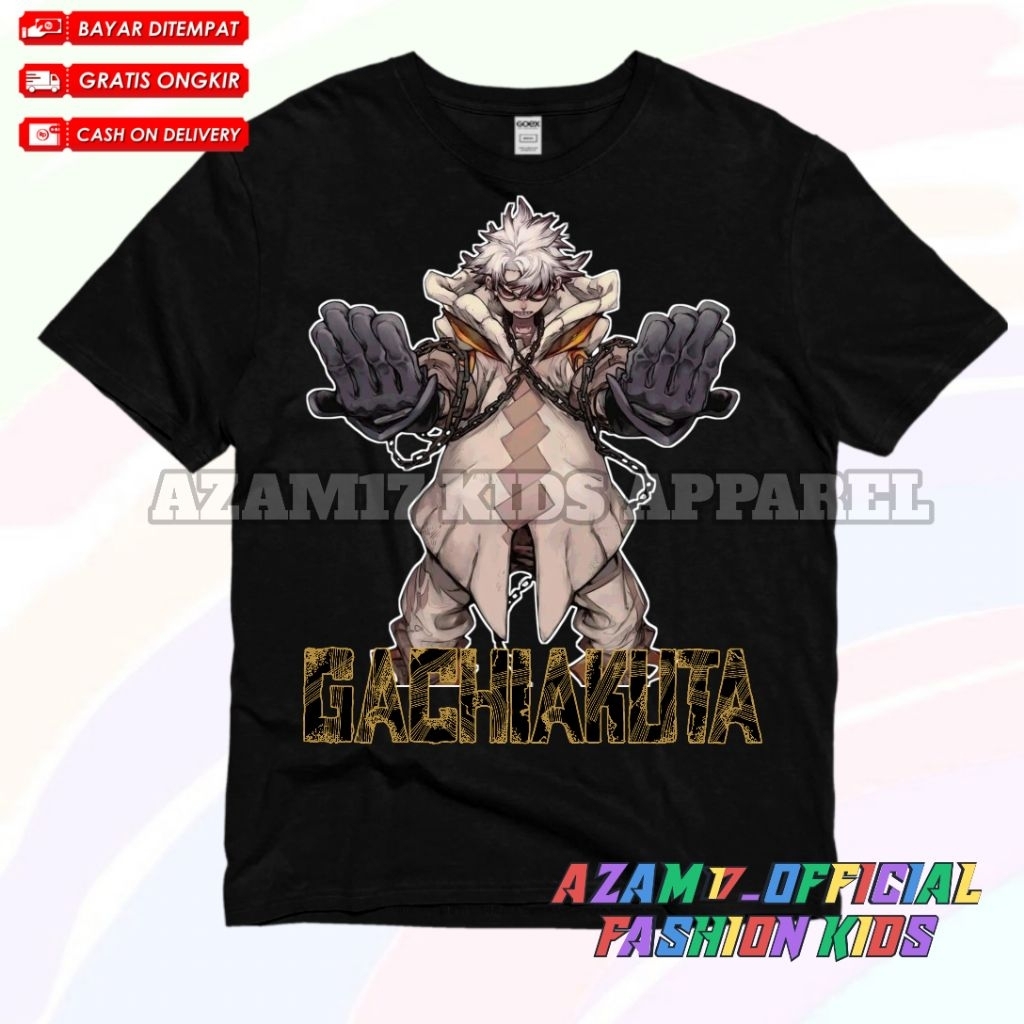 เสื้อยืดเด็ก Gachiakuta อะนิเมะเสื้อผ้าเด็ก Rudo Surebrec ตัวอักษรฟรีชื่อ / Gachiakuta อะนิเมะเสื้อย