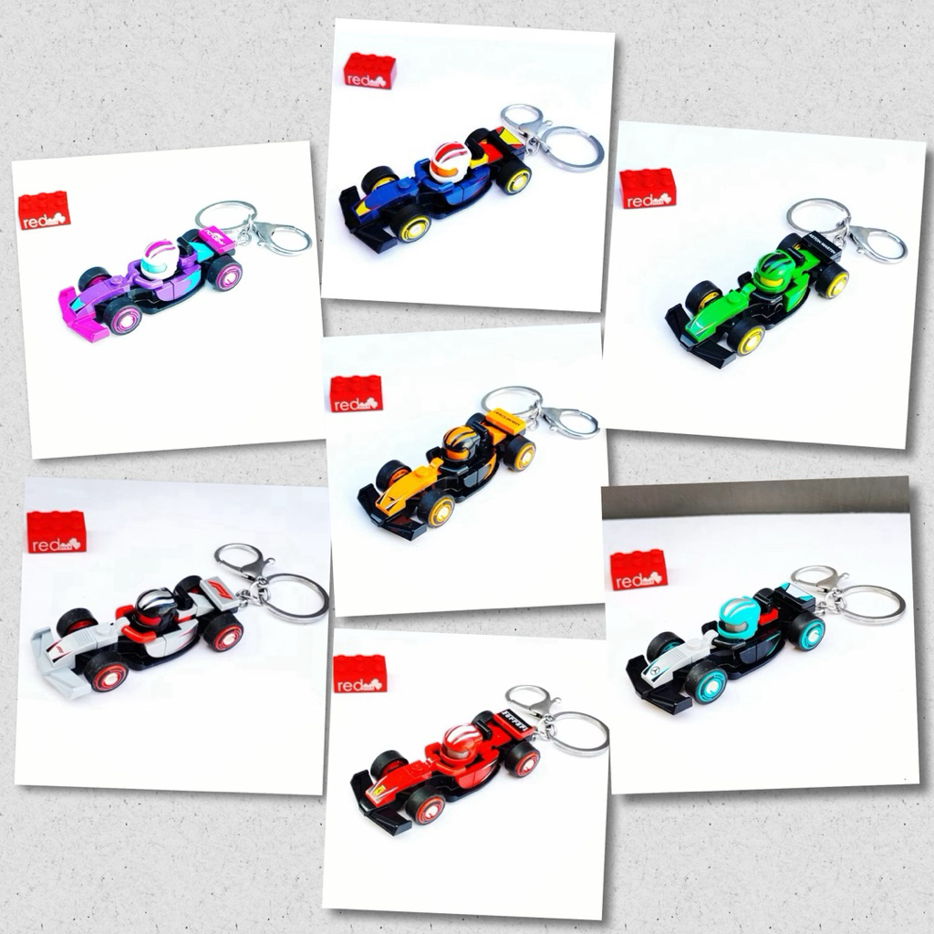GANTUNGAN LEGO F1 พวงกุญแจรถแข่งสะสม