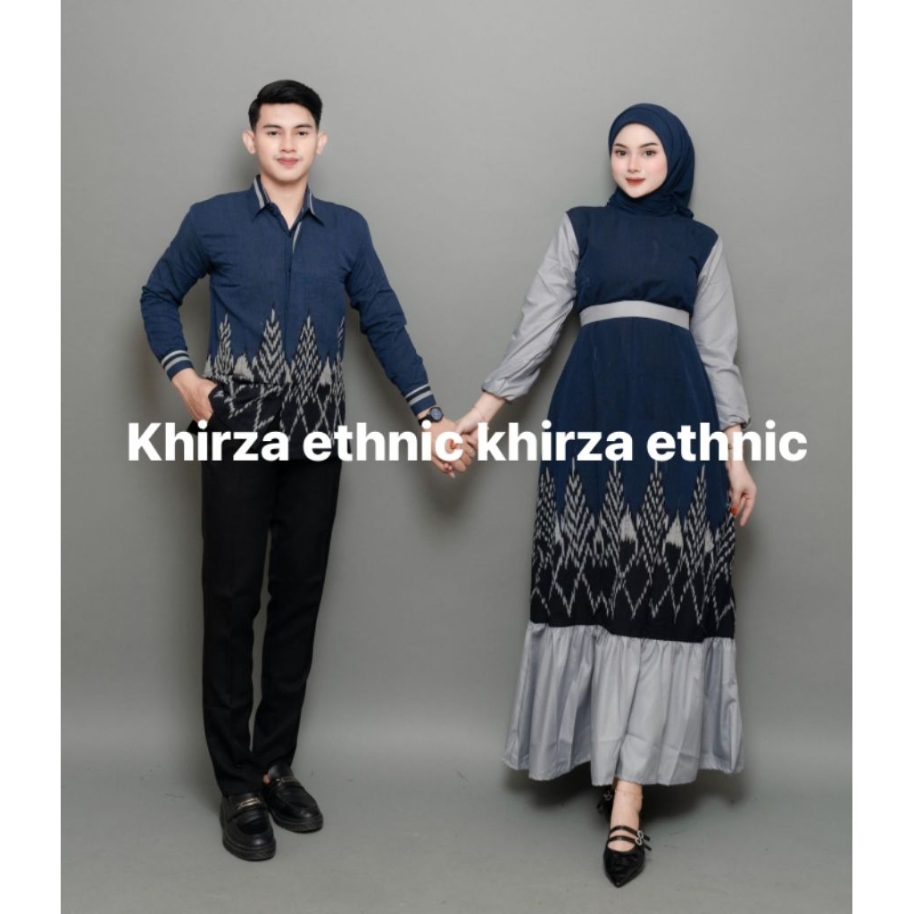 NEW NAVY CEMARA COUPLE WOVEN CLOTHES - COUPLE CLOTHES - WOVEN COUPLE - WEDDING COUPLE - EID COUPLE C