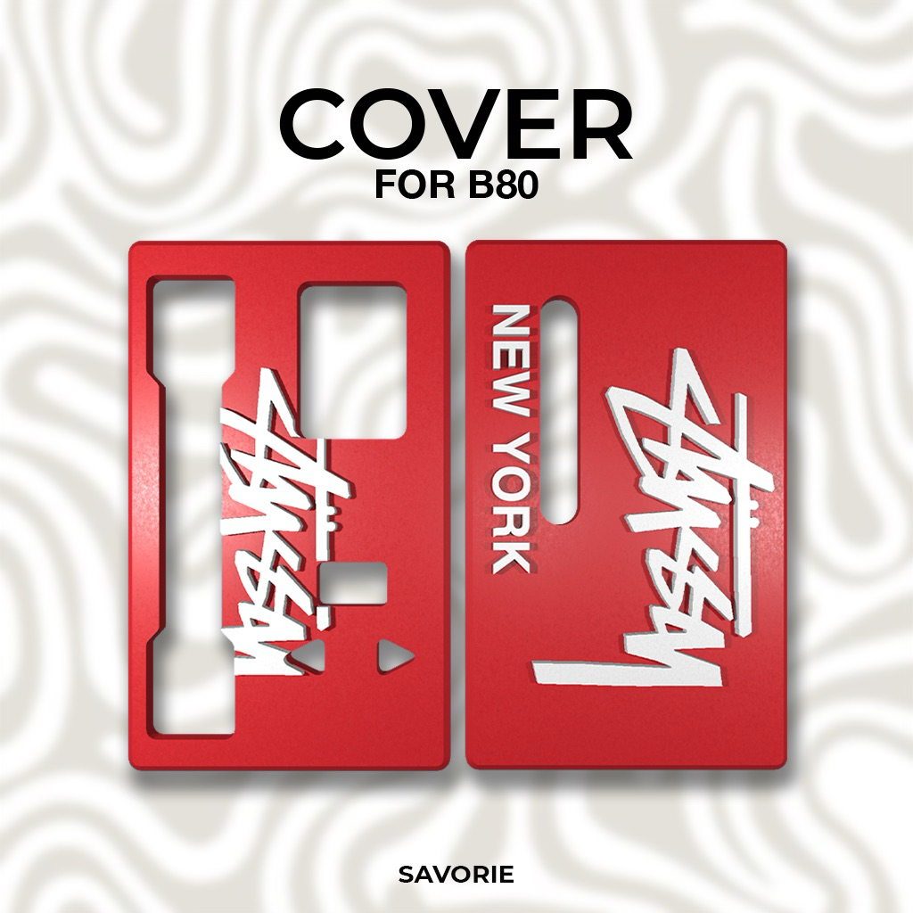 STUSSY RED WHITE B8O CASE 3D PRINT MAGNETIC