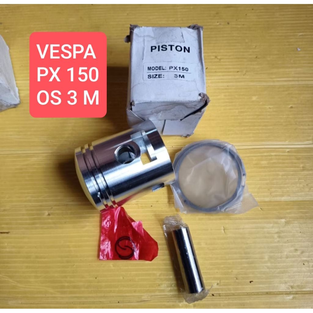 ลูกสูบพร้อมแหวนลูกแพร์ชุด Vespa PX 150 PX150 PX OS 3 M