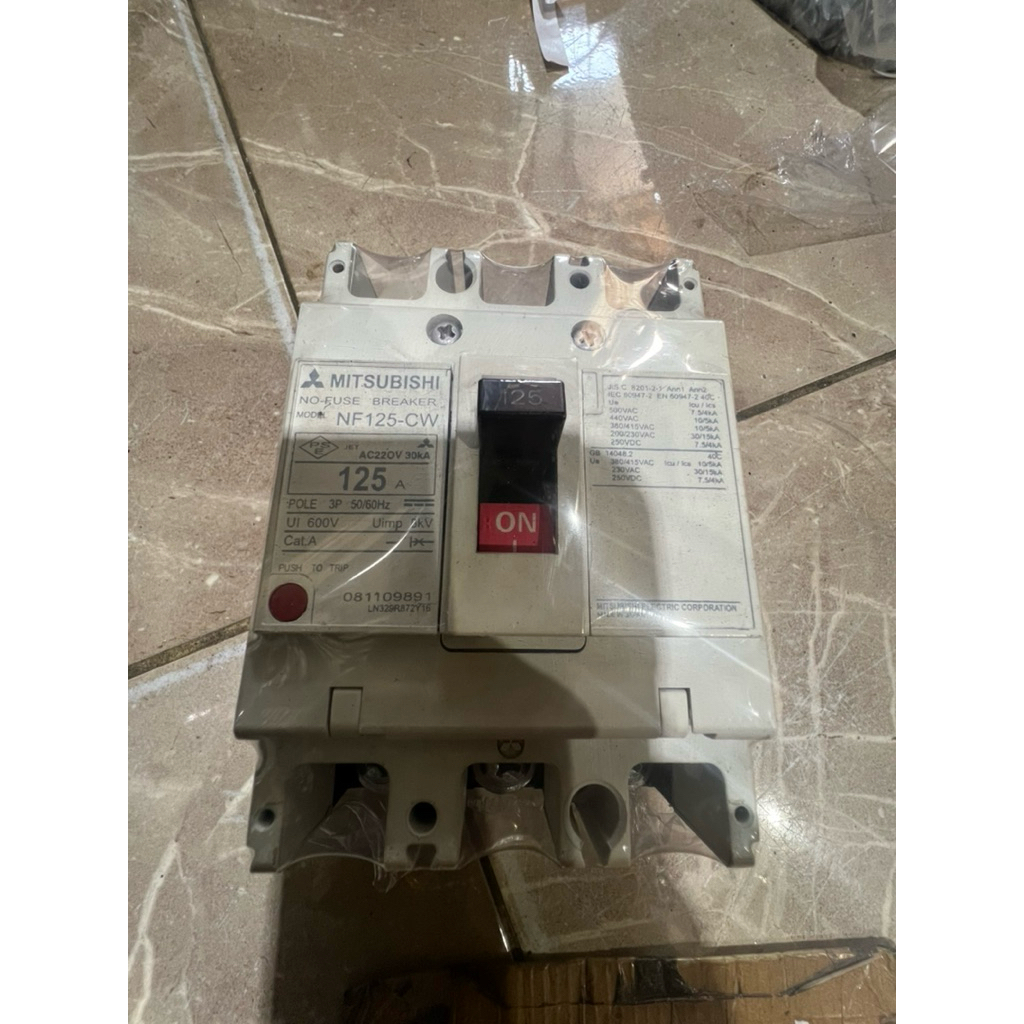 MCCB 3P 80a 100a 125a ORIGINAL MITSUBISHI