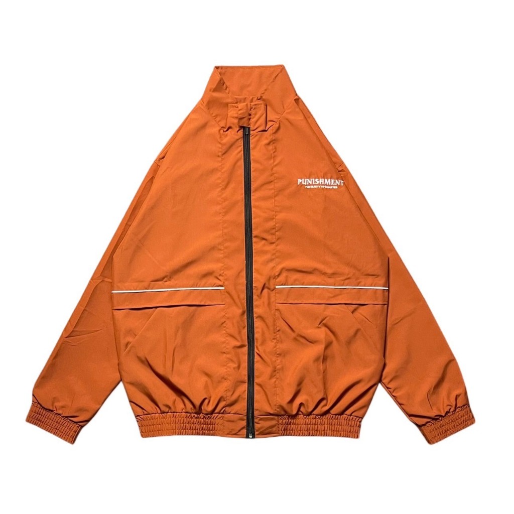 3SONS Track Suit Jacket Hipster Black Mens and Womens Orange