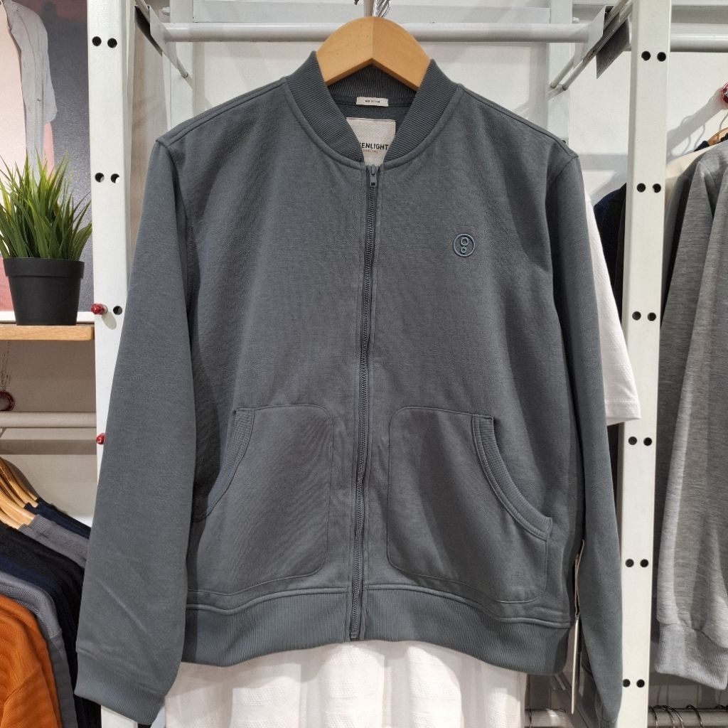 Original Greenlight Essential Regular Fit Zipper Bomber Jacket สําหรับผู้ชาย