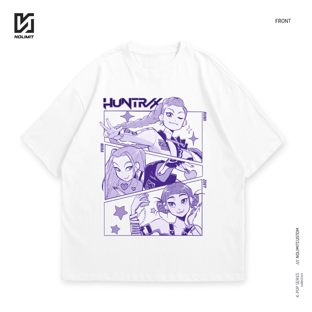 NO LIMIT KPOP Demon Hunters Huntrix เสื้อยืด - KDH Rumi Mira Zoey - 25NL07 NLC