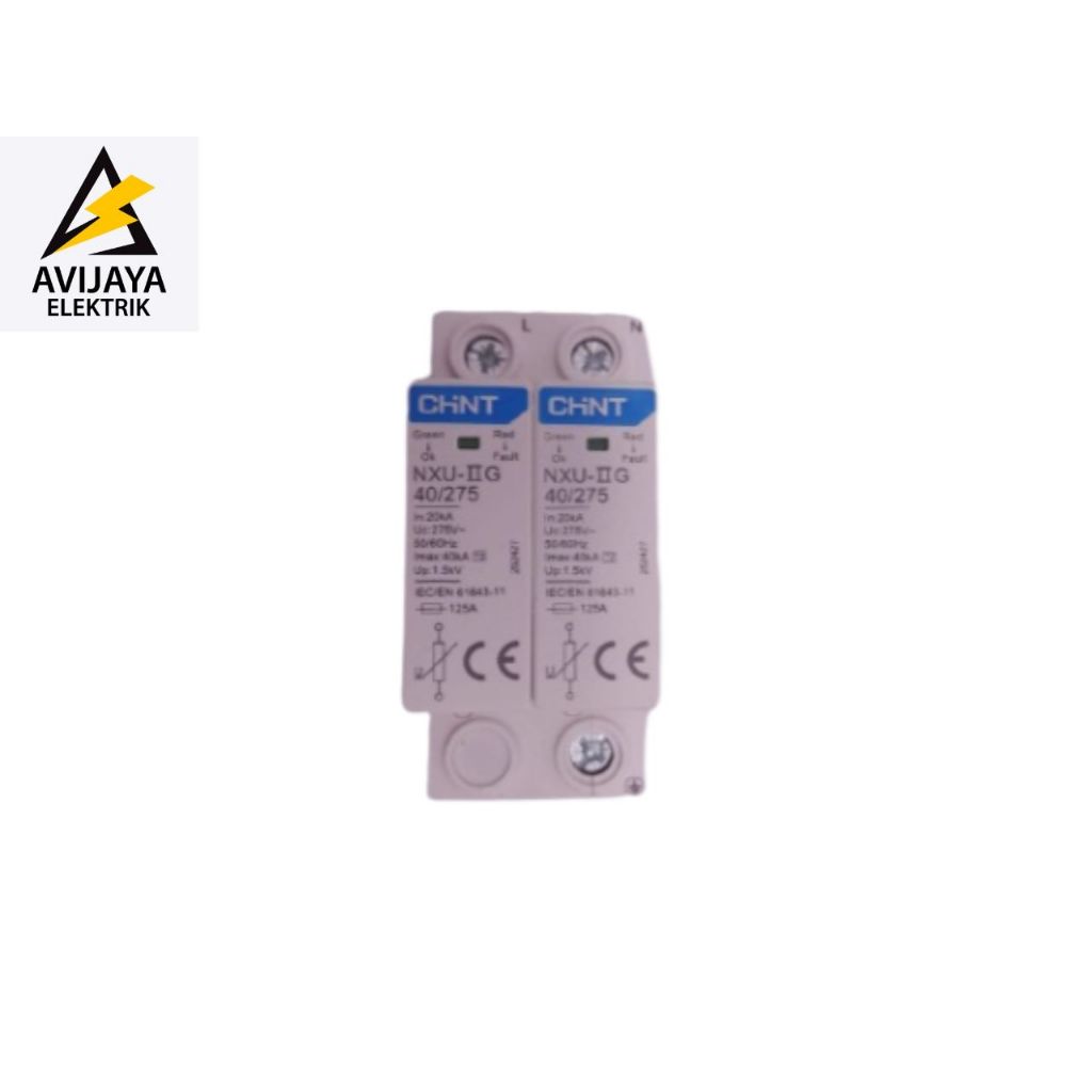 SURGE ARESTER NXU-II G 40kA/275V 2P การปกป้องฟ้าผ่า