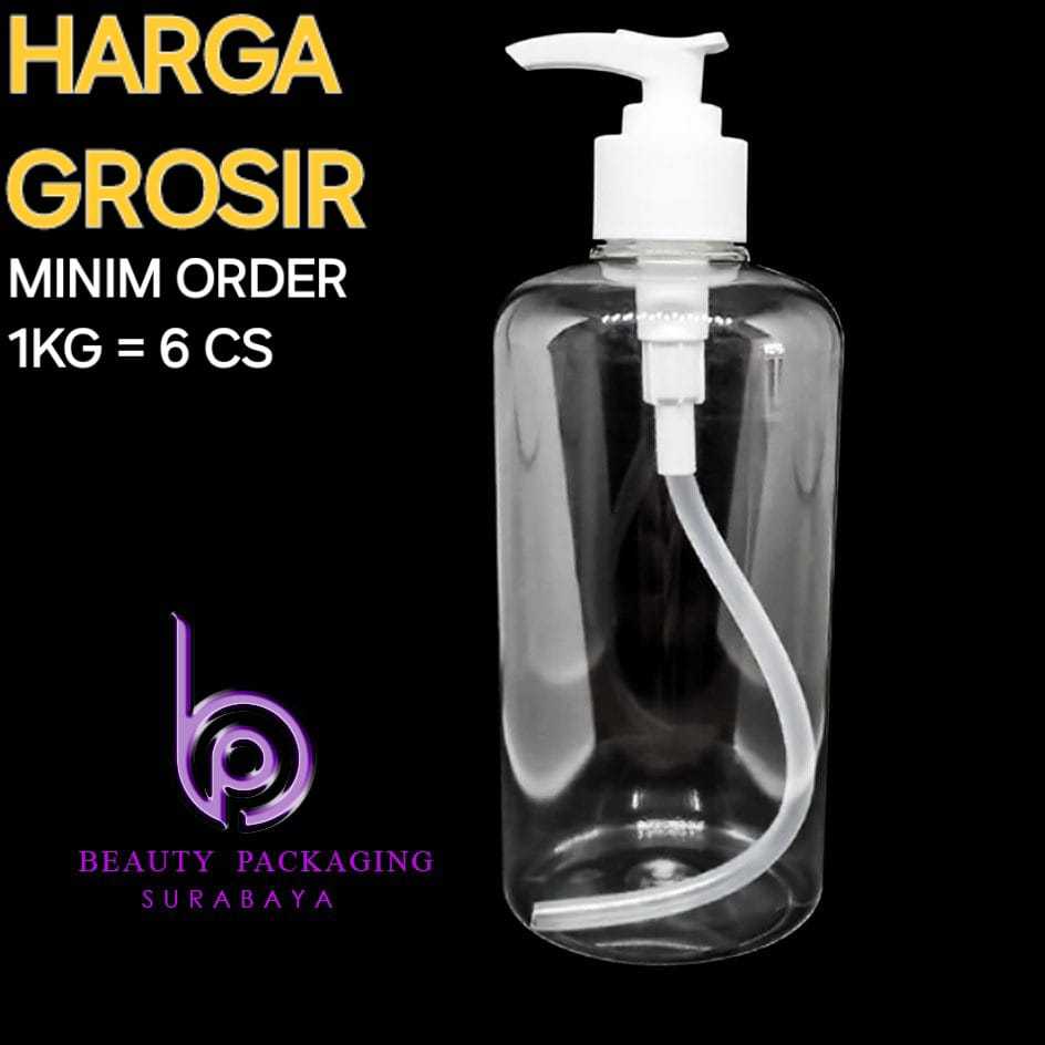 500ml HS คอ 28mm ขวดพลาสติก PET หนาใสพร้อมฝาปั๊มโลชั่น - WHOLESALE 1KG